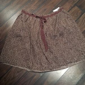 GAP brown polka dot skirt